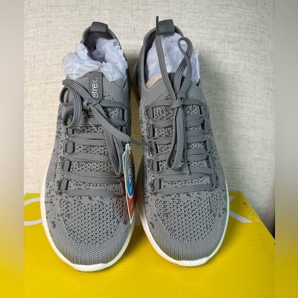 Aetrex Carly Arch Support Sneakers Gray Knit Orthotic Shoes Women’s EU 37 US 7 - Picture 2 of 9